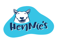 The logo for Henny's Dog Food, promoted by Jr Promotions in the Western Cape.